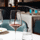 Red wine being poured into a wine glass